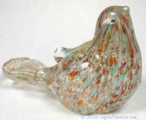 Lefton Blown Glass Speckled Bird