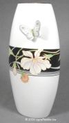 Graceful White Vase with Butterfly - 5706