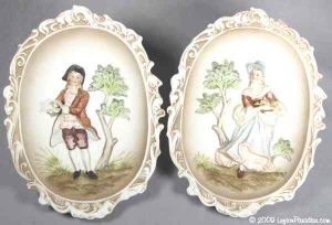 Colonial Couple Wall Plaques -4768