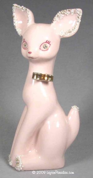Pink Spaghetti Deer with Rhinestones