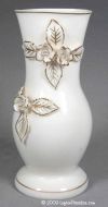 Glazed White Vase with Roses - 1628