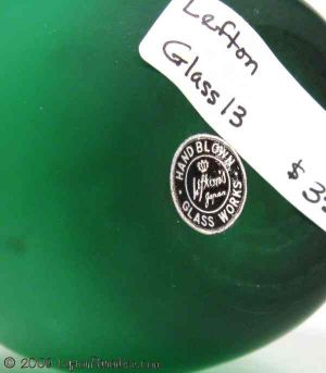 Green Satin Glass Bud Vase