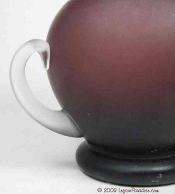 Purple Satin Glass Pitcher Vase