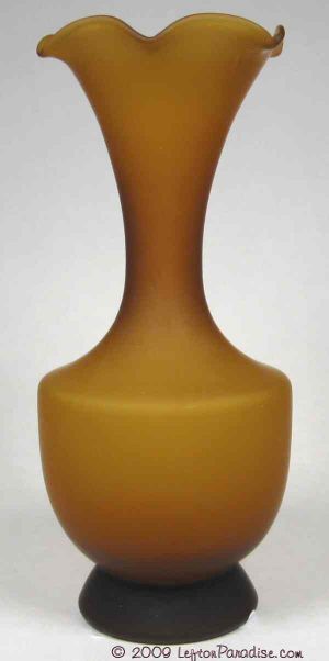 Amber Satin Glass Vase