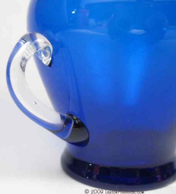 Cobalt Blown Glass Pitcher Vase