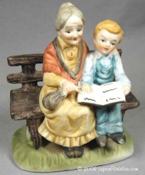Grandmother and Grandson, Reading