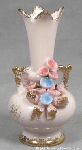 Pink Mini Vase, Forget-Me-Nots - late 1940s
